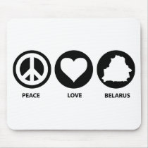 Peace Love Belarus Mouse Mat