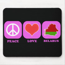 Peace Love Belarus Mousepad