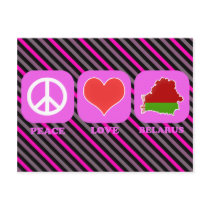 Peace Love Belarus Post Cards