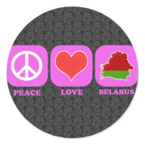 Peace Love Belarus Stickers