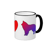 Peace Love Belgian Sheepdogs Coffee Mugs