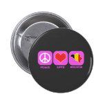 Peace Love Belgium Buttons