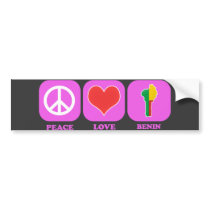 Peace Love Benin bumper stickers