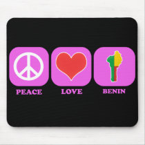 Peace Love Benin Mousepads