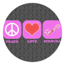 Peace Love Bermuda stickers