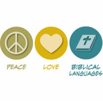 Peace Love Biblical Languages photo sculptures