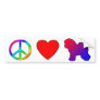 Peace Love Bichon Frises Bumper Sticker