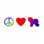 Peace Love Bichon Frises t-shirts