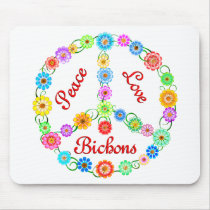 Peace Love Bichons Mouse Pad