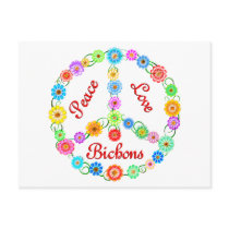 Peace Love Bichons Postcard
