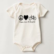 Peace, Love & Bicycles t-shirts by silhouette_emporium Peace, Love & Bicycles t-shirts
