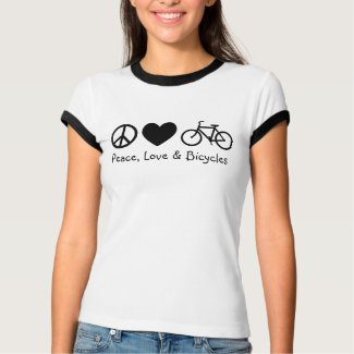 Peace, Love & Bicycles shirt