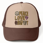 Peace Love Bigfoot Mesh Hats