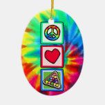 Peace, Love, Billiards Christmas Ornaments