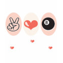 Peace Love Billiards T shirt
