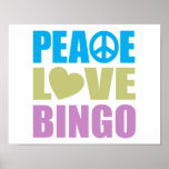 Peace Love Bingo Poster