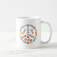 Peace Love Biology Mugs