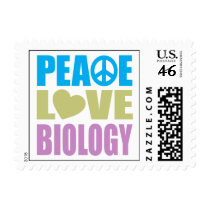 Peace Love Biology Postage Stamp