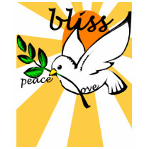 Peace, Love & Bliss t-shirts