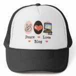 Peace Love Blog Hat