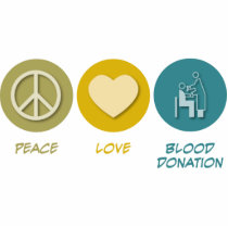Peace Love Blood Donation photo sculptures