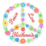 Peace Love Bloodhounds Stickers