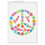 Peace Love Blue Jays Greeting Cards