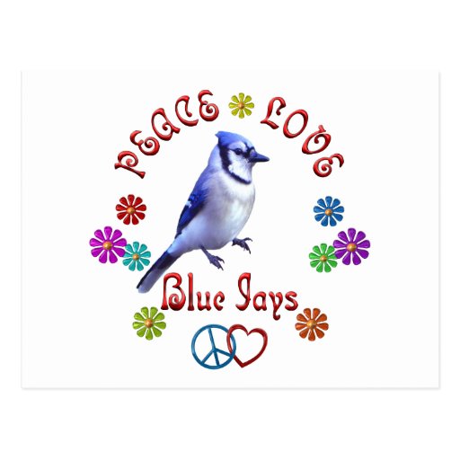 Peace Love BLUE JAYS Postcard