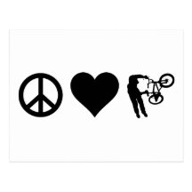 Peace Love BMX Post Card