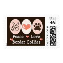 Peace Love Border Collies Stamps by DogTeesGifts Peace Love Border Collies Stamps