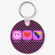 Peace Love Bosnia Herzegovina keychains by coolcountry Peace Love Bosnia Herzegovina keychains