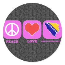 Peace Love Bosnia Herzegovina stickers