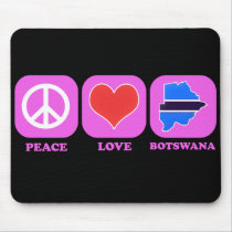 Peace Love Botswana mousepads by coolcountry Peace Love Botswana mousepads