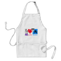 PEACE LOVE BOWL aprons