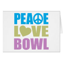Peace Love Bowl Greeting Cards