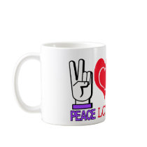 PEACE LOVE BOWL mugs by sportsstuff PEACE LOVE BOWL mugs
