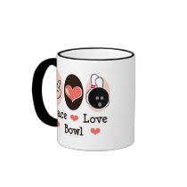 Peace Love Bowl Novelty Mug