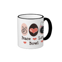 Peace Love Bowl Novelty Mug
