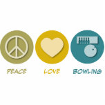Peace Love Bowling Acrylic Cut Out