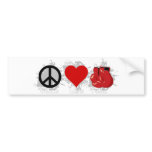Peace Love Box Emblem Bumper Sticker