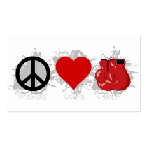 Peace Love Box Emblem Business Card Template