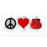 Peace Love Box Emblem Business Card Template