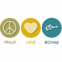Peace Love Boxing photo sculptures