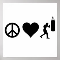 Peace Love Boxing Poster