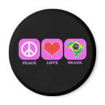Peace Love Brazil magnets