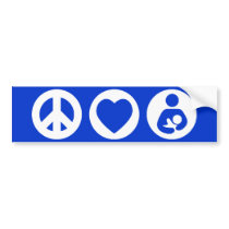 Peace Love Breastfeeding bumper stickers by hikingviking Peace Love Breastfeeding bumper stickers