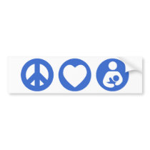 Peace Love Breastfeeding bumper stickers by hikingviking Peace Love Breastfeeding bumper stickers