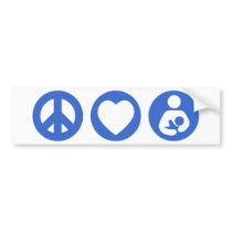 Peace Love Breastfeeding Bumper Stickers