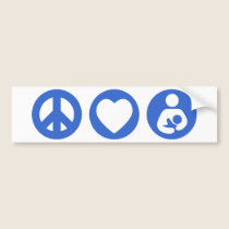 Peace Love Breastfeeding bumper stickers