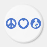 Peace Love Breastfeeding Magnet